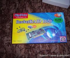 RAID controller PCI 32bit HPT R1 2x SATA Rocket RAID 1520 (BOOTabilní)