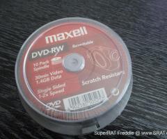 DVD RW média MINI 30min 1,4GB spindle 10ks MAXELL