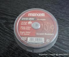 DVD RW média MINI 30min 1,4GB spindle 10ks MAXELL