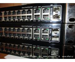 Cisco switche 10Gb/1Gb/100Mb, celá infrastruktura cca 500 portů