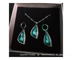 Dámská sada zelený kamen