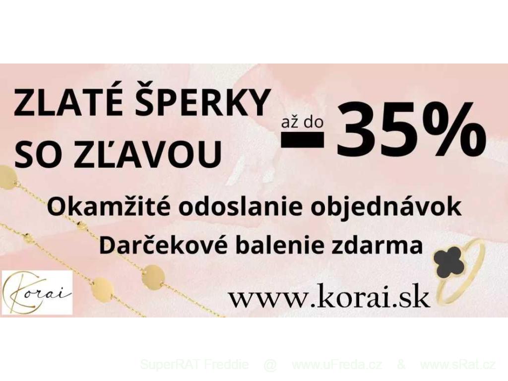Veľké zľavy na zlaté šperky zo 14k zlata Korai