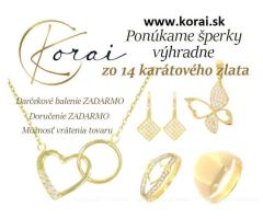 Veľké zľavy na zlaté šperky zo 14k zlata Korai