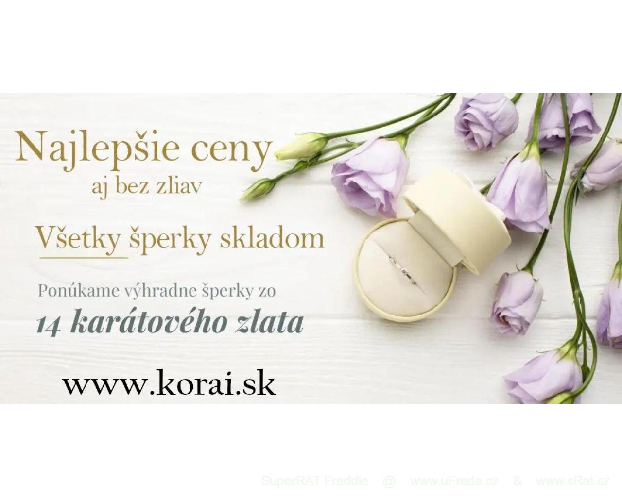 Skvelé zľavy na zlaté šperky zo 14k zlata Korai