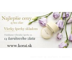 Skvelé zľavy na zlaté šperky zo 14k zlata Korai