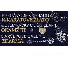 Krásne zlaté šperky zo 14 karátového zlata Korai