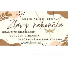 Krásne zlaté šperky zo 14 karátového zlata Korai