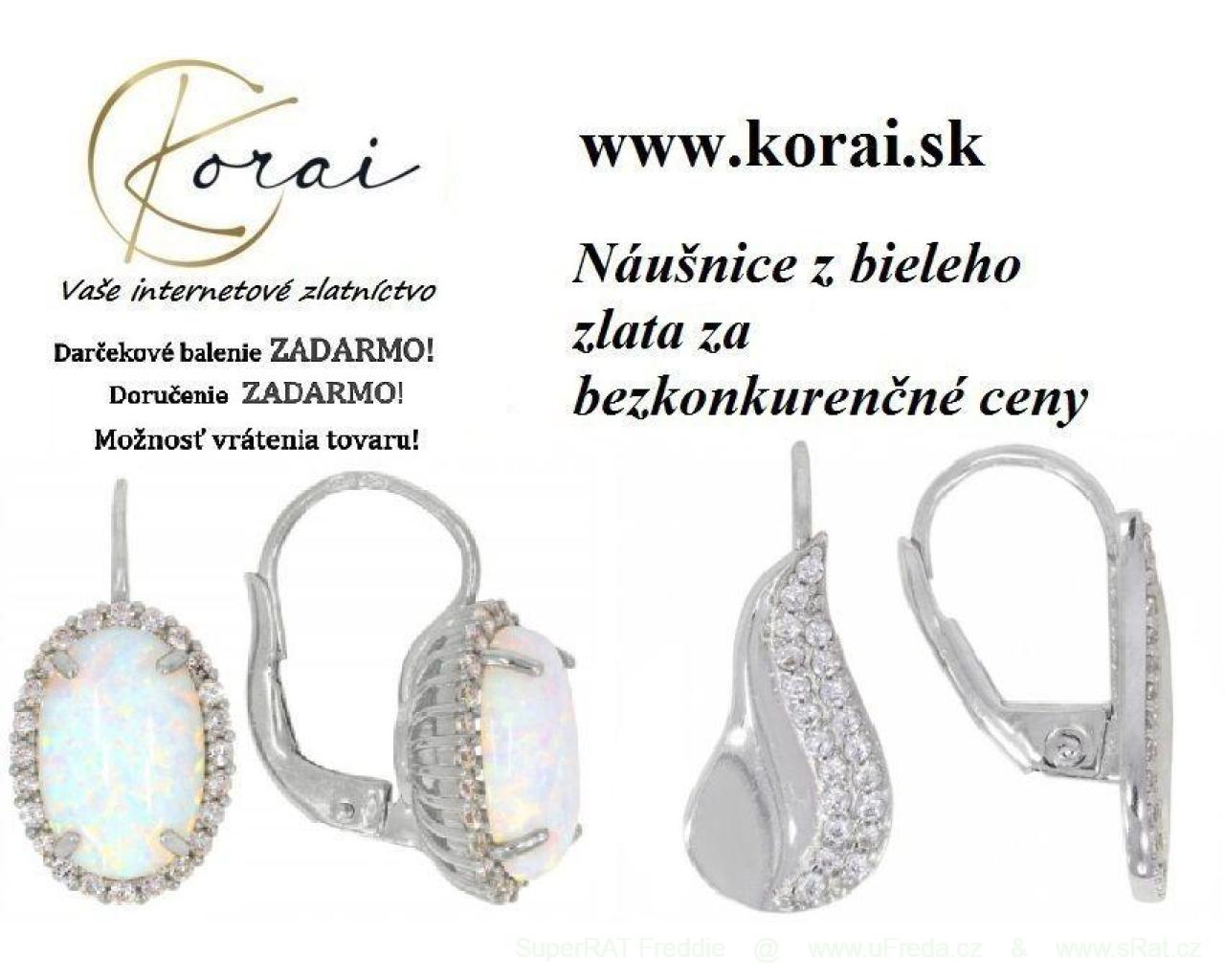 Náušnice z bieleho zlata Korai