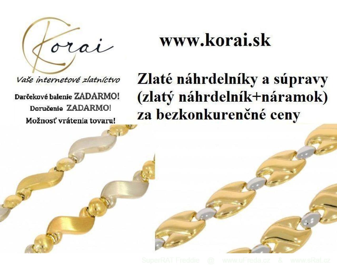 Zlaté náhrdelníky a súpravy Korai