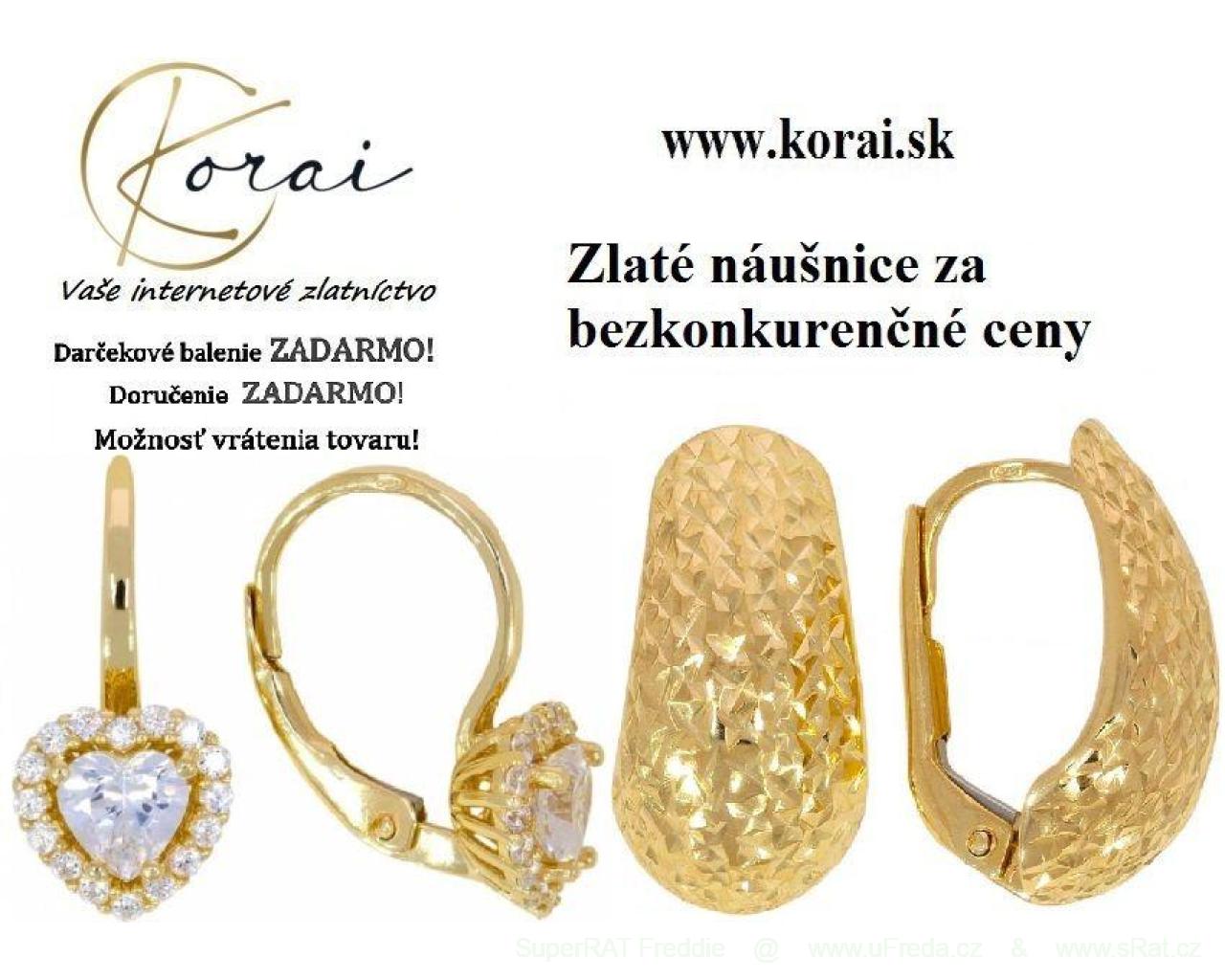 Zlaté náušnice Korai