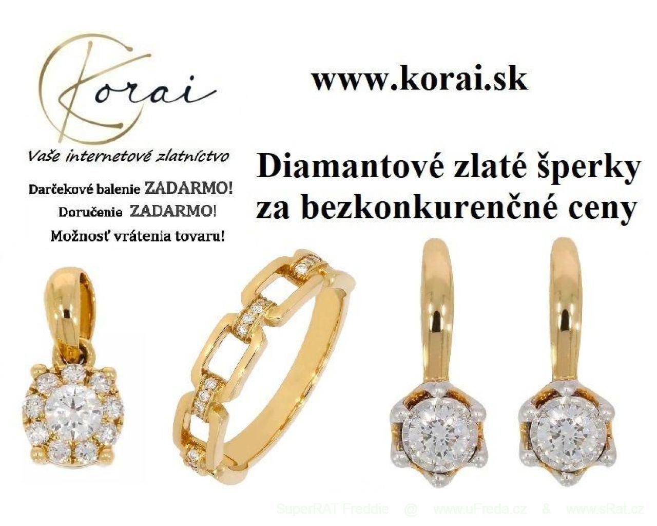 Diamantové zlaté šperky Korai