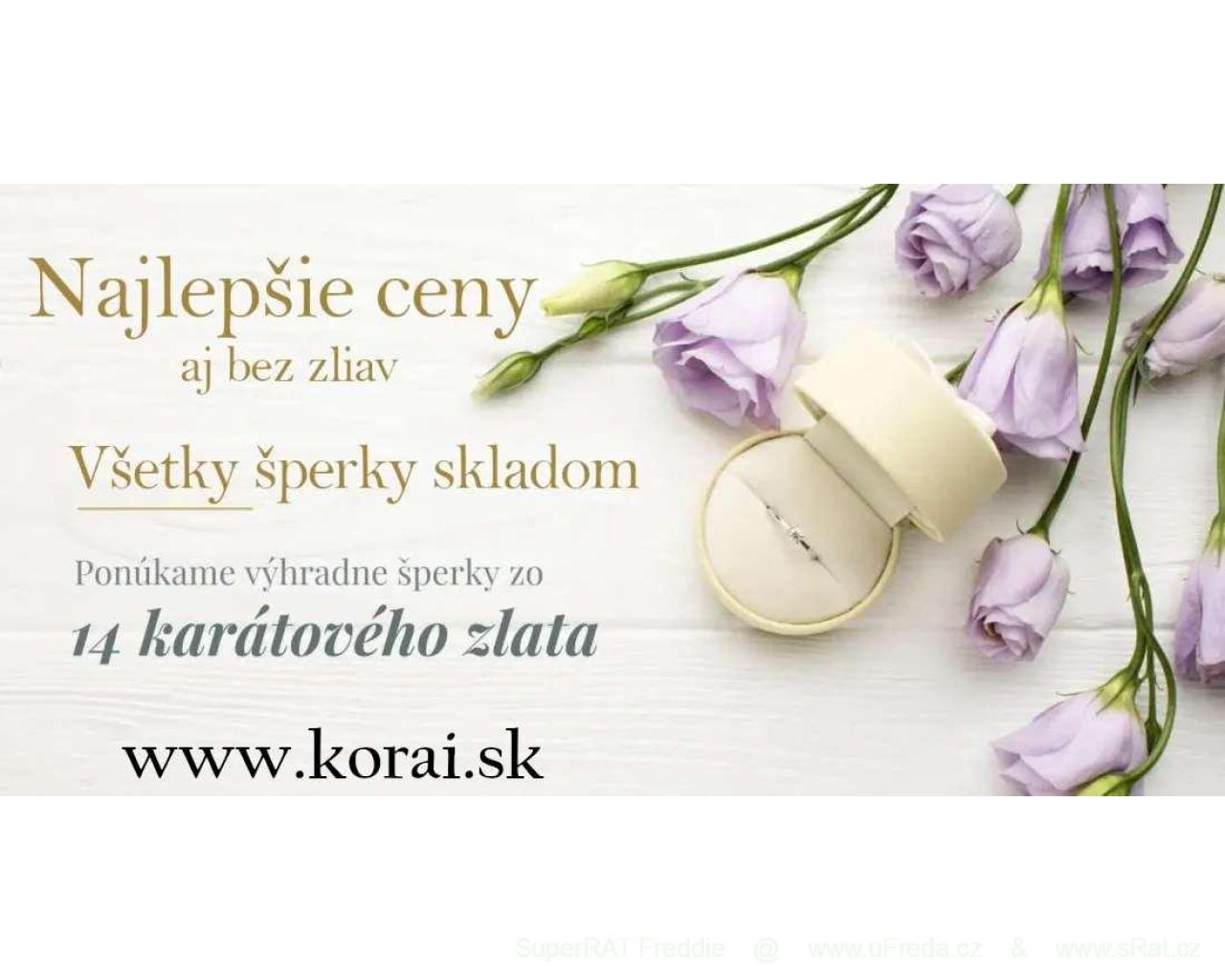 Prekrásne zlaté šperky zo 14 karátového zlata Korai